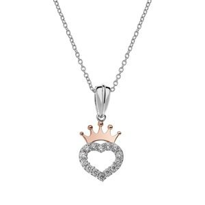 Disney Půvabný stříbrný náhrdelník Princess N902753UZWL-18 (řetízek, přívěsek)