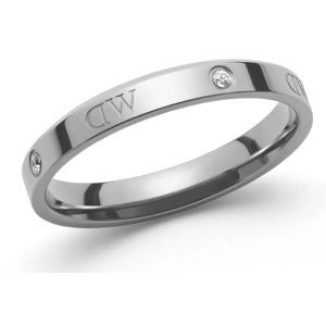 Daniel Wellington Originální ocelový prsten s krystaly Classic Lumine DW0040023 58 mm
