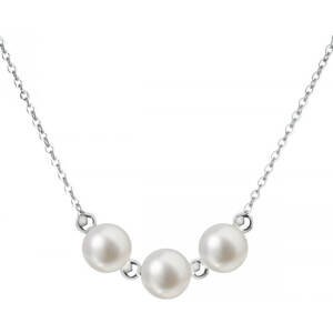 Evolution Group Stříbrný náhrdelník s pravými perlami Pavona 22017.1