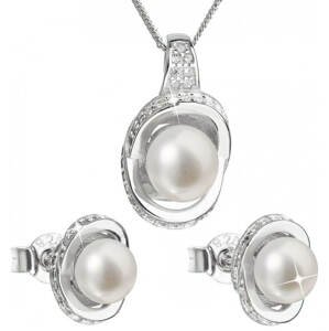 Evolution Group Luxusní stříbrná souprava s pravými perlami Pavona 29026.1 (náušnice, řetízek, přívěsek)
