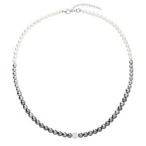 Evolution Group Elegantní perlový náhrdelník s krystaly Preciosa 32065.3