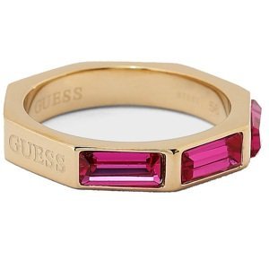 Guess Slušivý prsten s růžovými kubickými zirkony JUBR03174JWYGFC 54 mm