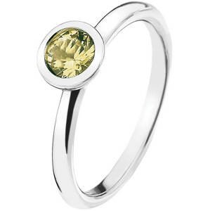 Hot Diamonds Stříbrný prsten Emozioni Scintilla Peridot Nature ER019 56 mm
