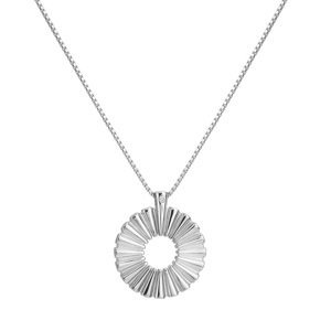 Hot Diamonds Krásný stříbrný náhrdelník s diamantem Sunbeam DP930 (řetízek, přívěsek)