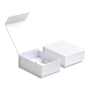 JK Box Bílá dárková krabička na soupravu šperků VG-6/AW
