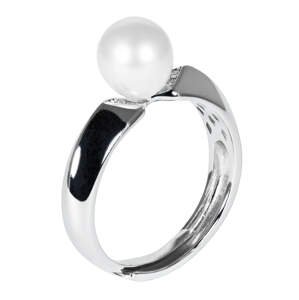 JwL Luxury Pearls Stříbrný prsten s bílou perlou JL0542