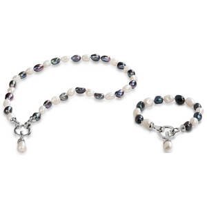 JwL Luxury Pearls Zvýhodněná souprava šperků JL0316 a JL0317 (náhrdelník, náramek)