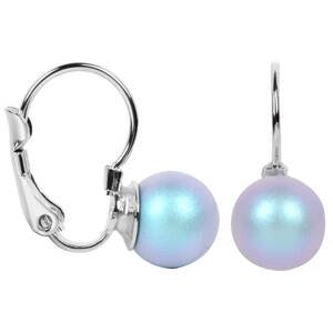 Levien Půvabné perlové náušnice Pearl Iridescent Light Blue