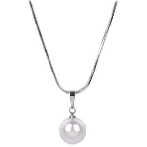 Levien Půvabný náhrdelník s perličkou Pearl Lavender