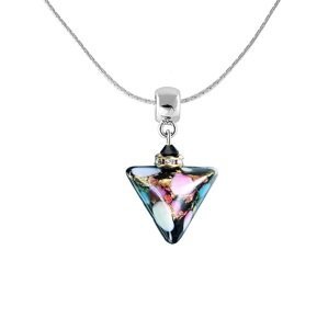 Lampglas Krásný náhrdelník Crazy Triangle s 24karátovým zlatem v perle Lampglas