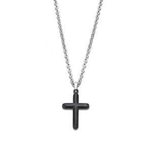Lotus Style Ocelový náhrdelník s křížkem Men in black LS2217-1/1