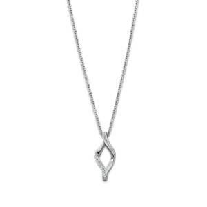 Lotus Style Jemný ocelový náhrdelník se zirkony Woman Basic LS1908-1/1