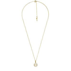 Michael Kors Pozlacený náhrdelník s třpytivým přívěskem MKC1108AN710 (řetízek, přívěsek)