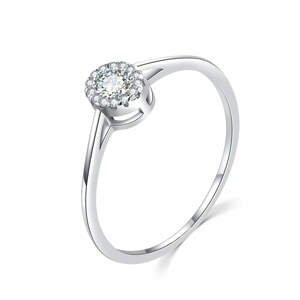 MOISS Luxusní stříbrný prsten s čirými zirkony R00020 54 mm