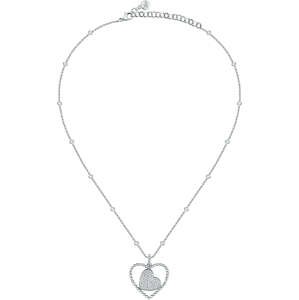 Morellato Romantický ocelový náhrdelník Srdce s krystaly Dolcevita SAUA03