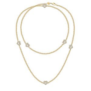 Morellato Elegantní pozlacený náhrdelník se srdíčky Incontri SAUQ03
