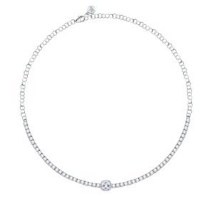 Morellato Okouzlující stříbrný náhrdelník se zirkony Tesori SAIW107