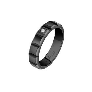 Morellato Nadčasový černý prsten s krystaly Motown SALS82 61 mm