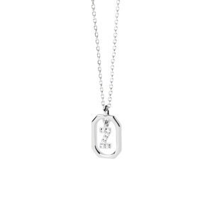 PDPAOLA Půvabný stříbrný náhrdelník písmeno "Z" LETTERS CO02-537-U (řetízek, přívěsek)