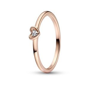 Pandora Nádherný bronzový prsten se zirkonem Rose 182495C01 54 mm