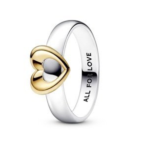 Pandora Romantický prsten Posuvné srdce Shine 162504C00 52 mm