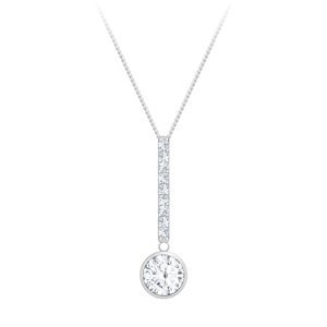 Preciosa Stříbrný náhrdelník s kubickou zirkonií Lucea 5296 00 (řetízek, přívěsek)