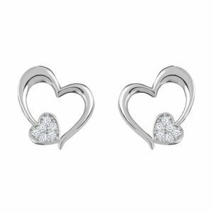 Preciosa Romantické stříbrné náušnice Tender Heart s kubickou zirkonií Preciosa 5335 00