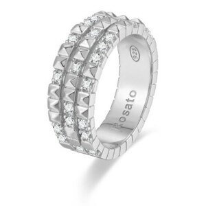 Rosato Originální stříbrný prsten se zirkony Cubica RZA015 54 mm