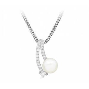 Silver Cat Něžný náhrdelník s perlou a zirkony SC416