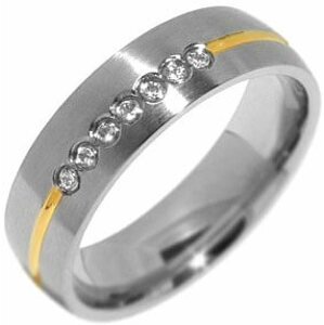 Silvego Snubní ocelový prsten pro ženy PARIS RRC2048-Z 48 mm