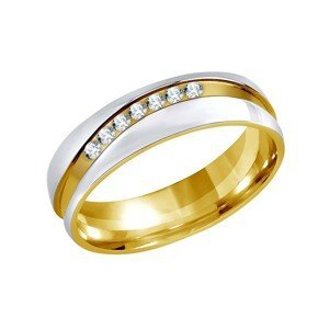 Silvego Snubní ocelový prsten pro ženy MARIAGE RRC2050-Z 50 mm