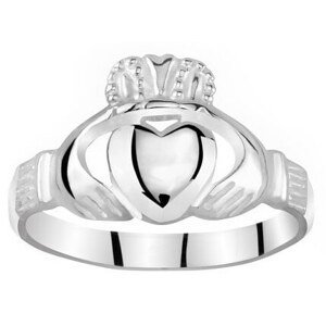 Silvego Dámský celostříbrný prsten Claddagh ZTR96391 58 mm