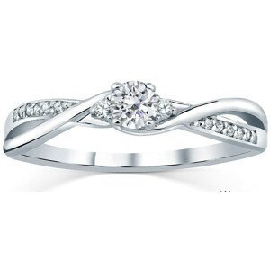 Silvego Stříbrný prsten s krystaly Swarovski FNJR085sw 58 mm