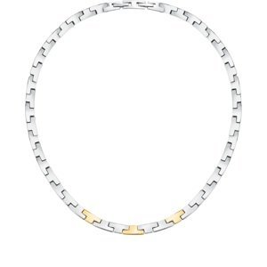 Trussardi Luxusní ocelový bicolor náhrdelník T-Logo TJAXC02