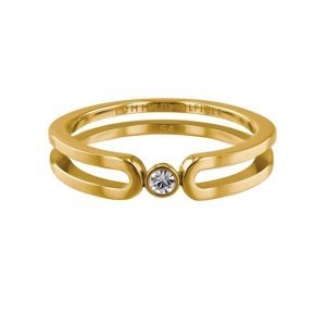 Tommy Hilfiger Jemný pozlacený prsten s krystalem TH2780101 54 mm