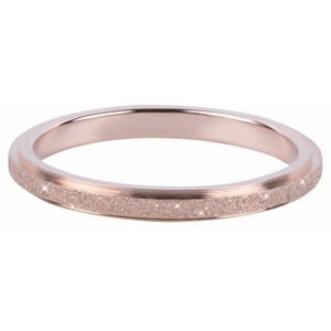 Troli Bronzový ocelový třpytivý prsten 54 mm