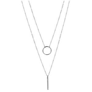 Troli Dvojitý náhrdelník se stylovými přívěsky z oceli