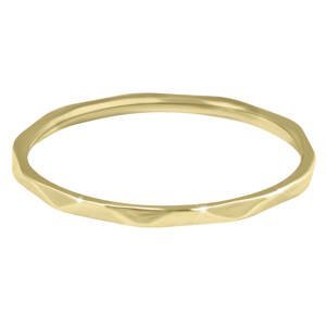 Troli Minimalistický pozlacený prsten s jemným designem Gold 54 mm