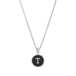 Troli Originální ocelový náhrdelník s písmenem T