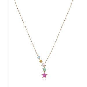 Viceroy Pozlacený náhrdelník s barevnými hvězdami 3070C100-39