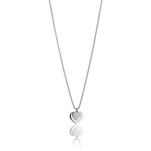 Victoria Walls Romantický ocelový náhrdelník s krystaly VN1093S