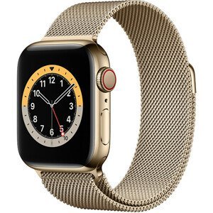 4wrist Ocelový milánský tah pro Apple Watch - Zlatý 42/44/45/49 mm