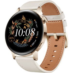 HUAWEI Watch GT 3 42mm Elegant Light Cold White Leather Strap 55027150