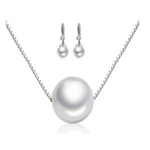 Aranys Stříbrný komplet s perlou a zirkony 00547