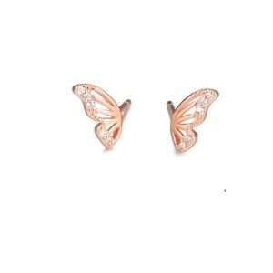 Aranys Stříbrné náušnice motýlí křídla 2 barvy, Rose gold 05241