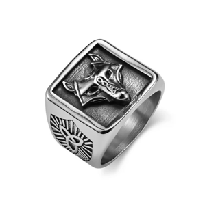 Aranys Ocelový prsten vikingský vlk, 64 16912