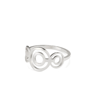 Aranys Ocelový prsten s geometrickým motivem, 60 56628