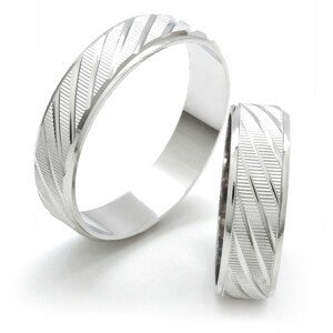 Aranys Snubní prsteny stříbrné, proužky, 54 02251