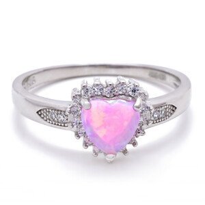 Aranys Stříbrný prsten s růžovým opálem Lojie, 59 03098