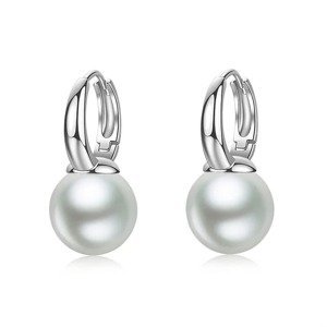 Aranys Stříbrné náušnice kulička - bílá perla 03903